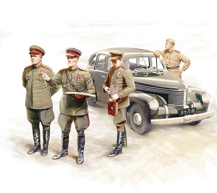 Opel Kapitn mit sowjetischen Soldaten - stavebnica [1:35]