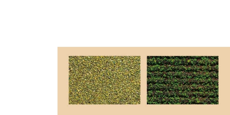 Koberec - zemiakove pole zelen  33x22 cm