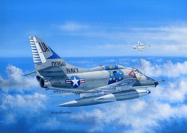 A - 4E Sky Hawk - stavebnica [1:48]