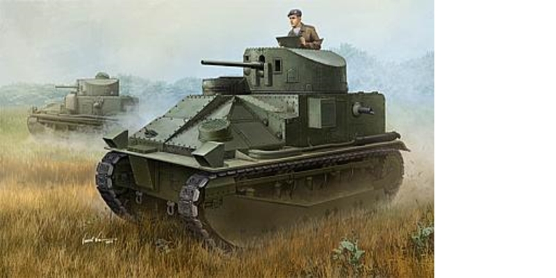 Tank Vickers II - stavebnica [1:35]