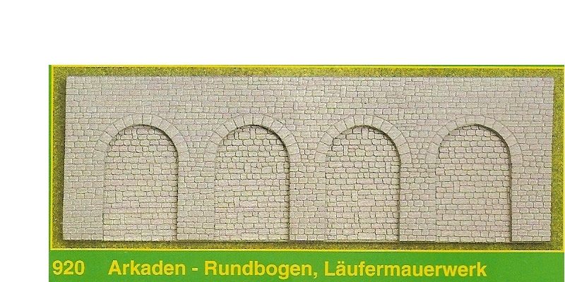 Kamenn murovan stena s arkdami 12 x 36 cm [H0]